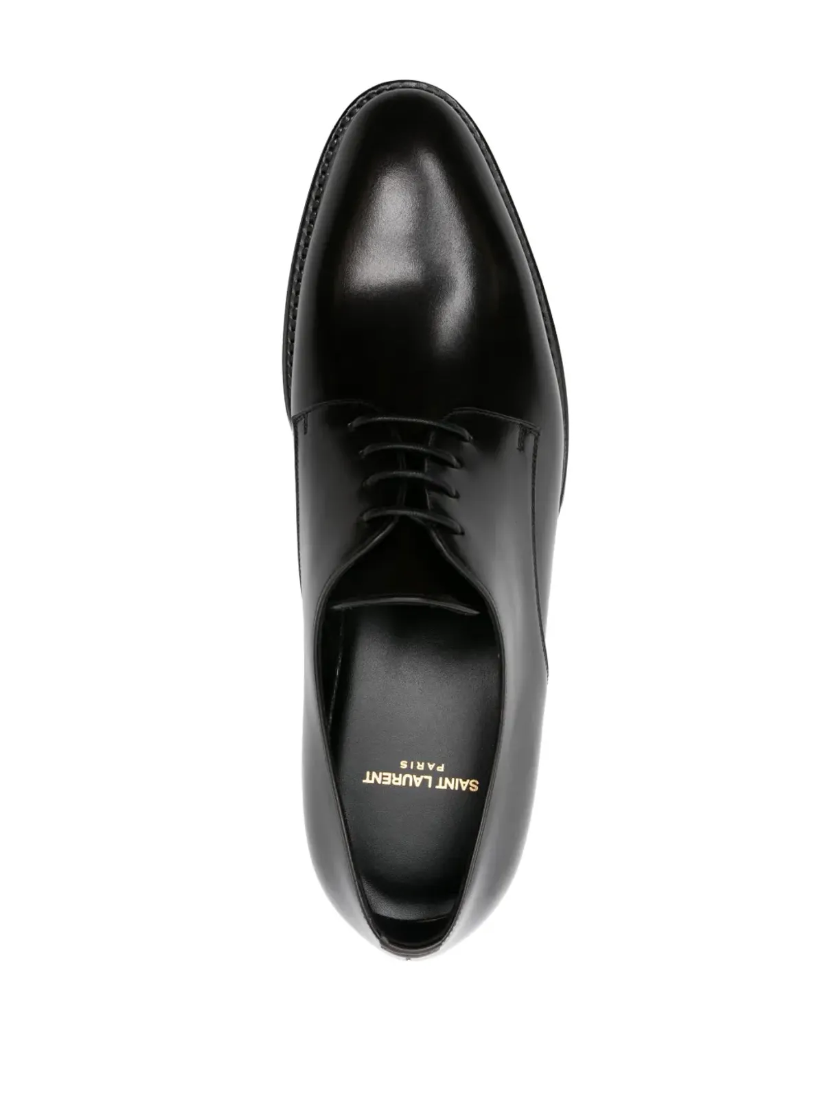 Saint Laurent Adrien レザー ダービーシューズ - ブラック - 画像4