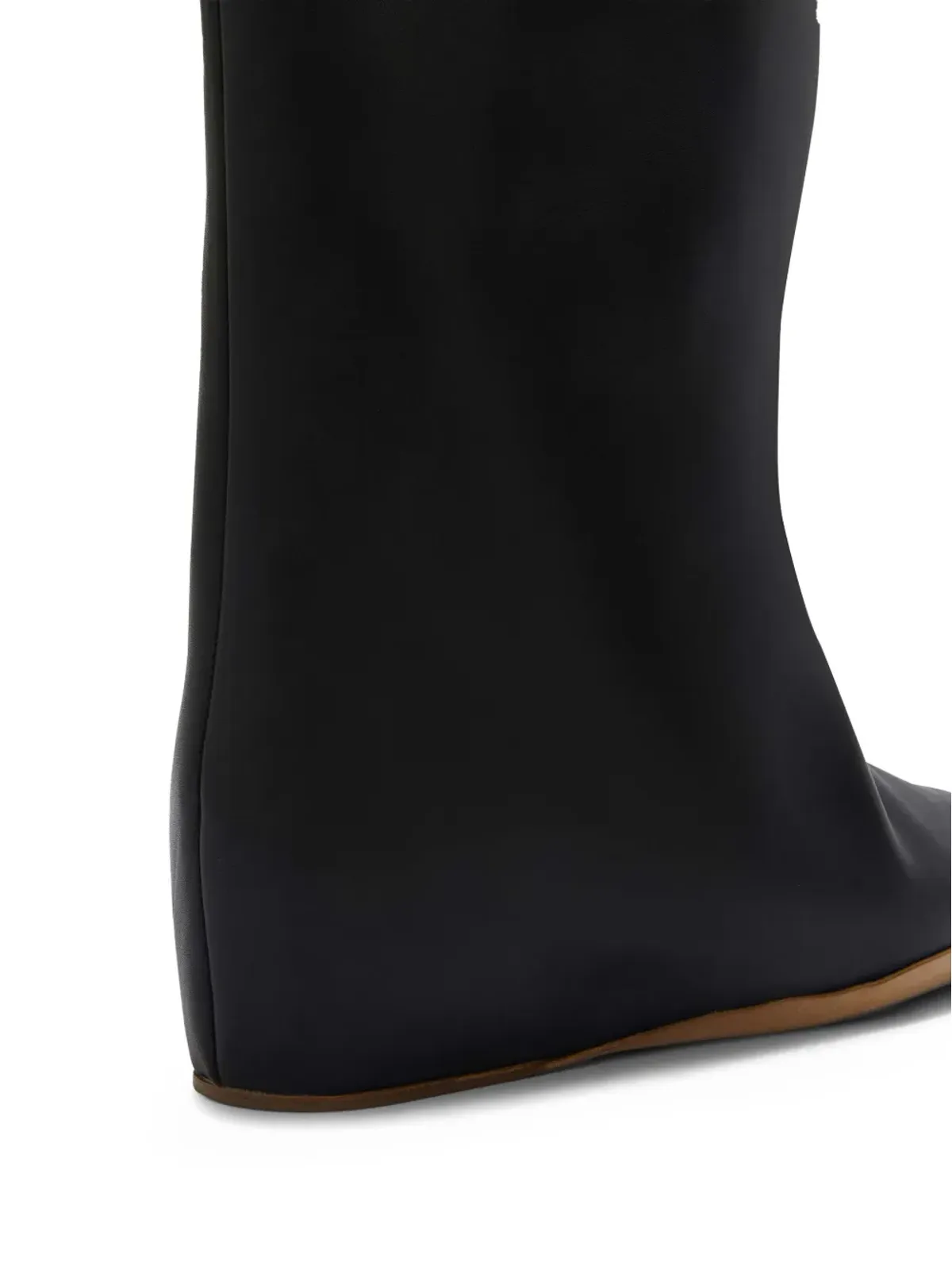 Jil Sander ブラック レザー ニーハイブーツ - 画像5