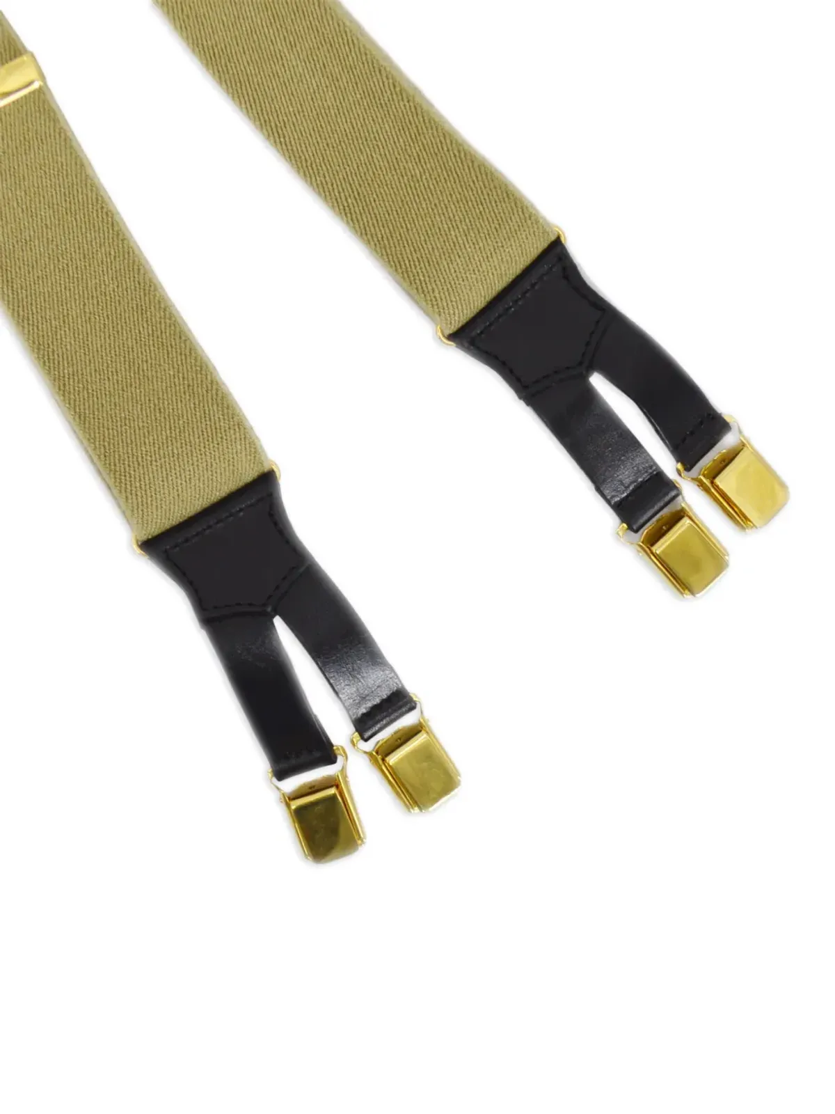 CHANEL ビンテージ ロゴジャカード サスペンダー ゴールド - 画像4