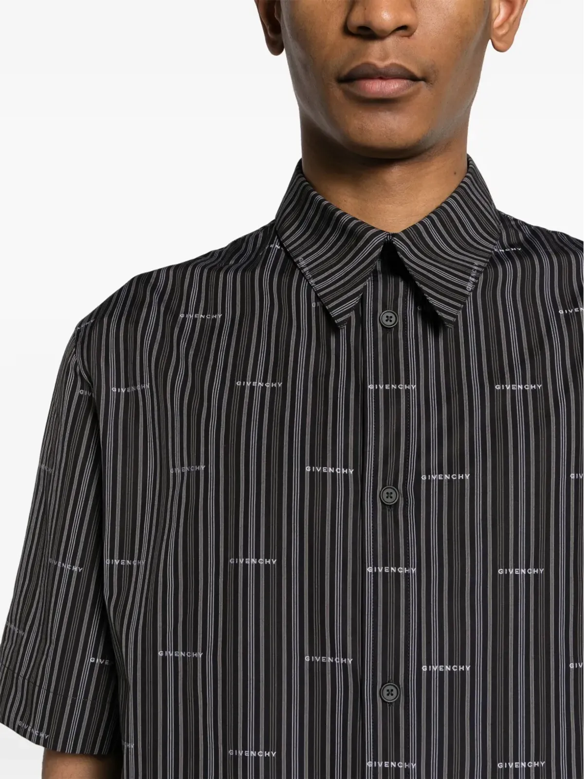 Givenchy ロゴジャカードストライプシャツ - 画像5