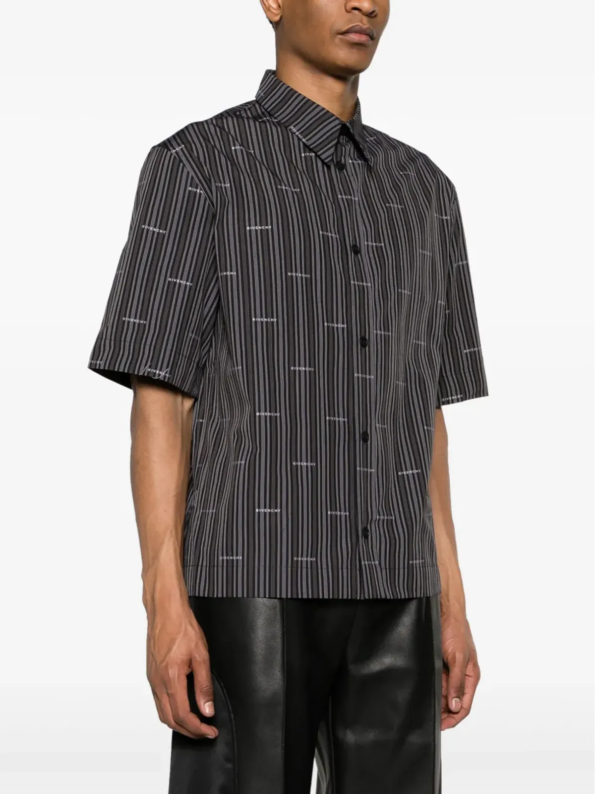 Givenchy ロゴジャカードストライプシャツ - 画像3