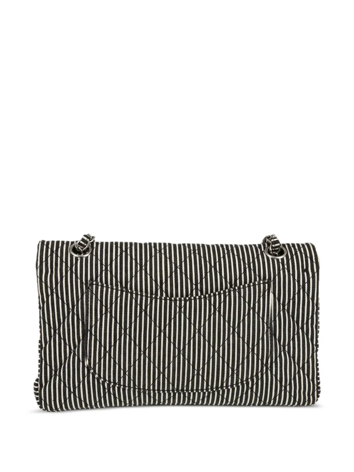 CHANEL ビンテージ 2008年製 タイムレスストライプ ショルダーバッグ - ブラック - 画像2