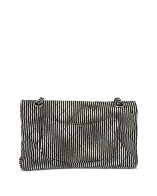 CHANEL ビンテージ 2008年製 タイムレスストライプ ショルダーバッグ - ブラック - サムネイル2