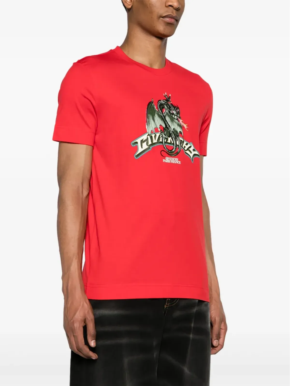 Givenchy ドラゴンプリント コットン Tシャツ - 画像3