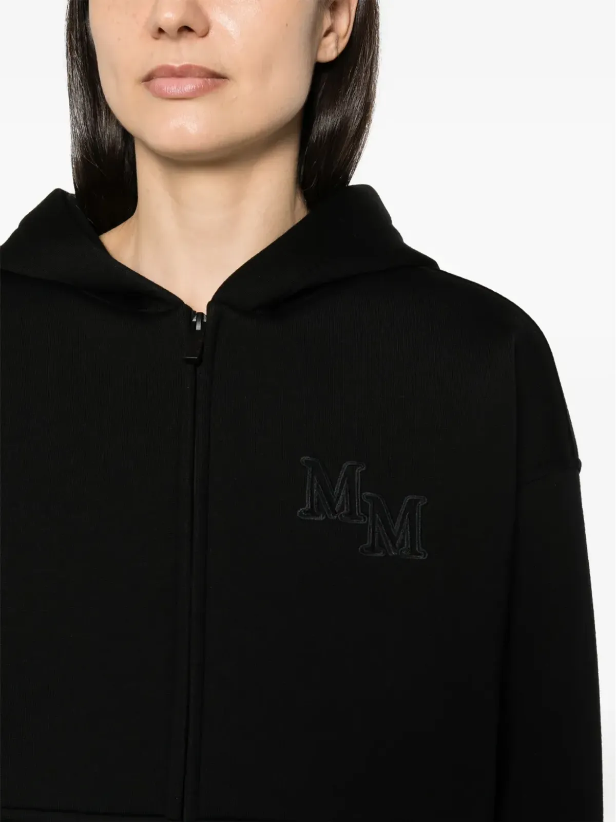Max Mara オッビア スキューバジャージー フード付きジャケット - ブラック - 画像5