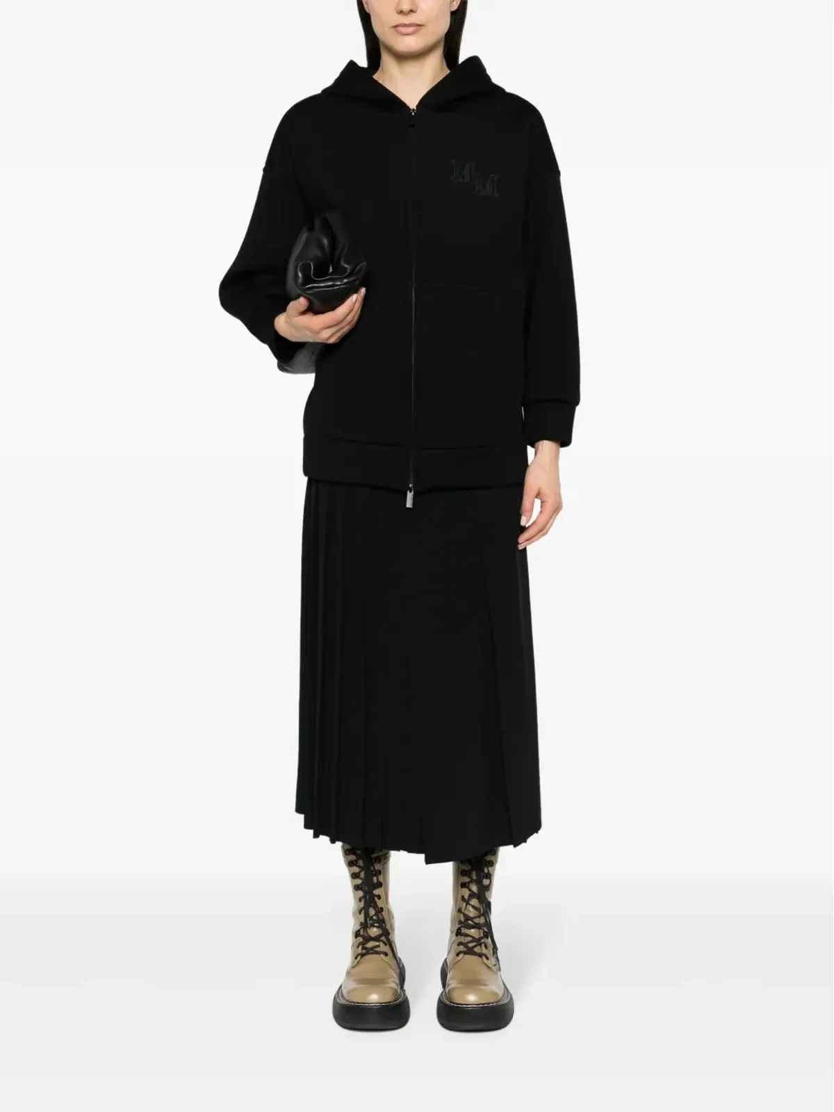 Max Mara オッビア スキューバジャージー フード付きジャケット - ブラック - 画像2