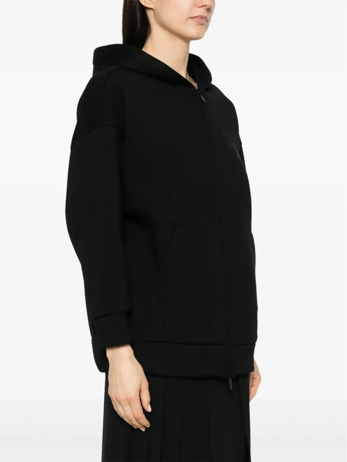 Max Mara オッビア スキューバジャージー フード付きジャケット - ブラック - 画像3