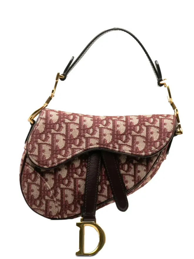 Christian Dior Pre-Owned Christian Dior ビンテージ 2018 ミニ オブリーク サドル ショルダーバッグの商品画像