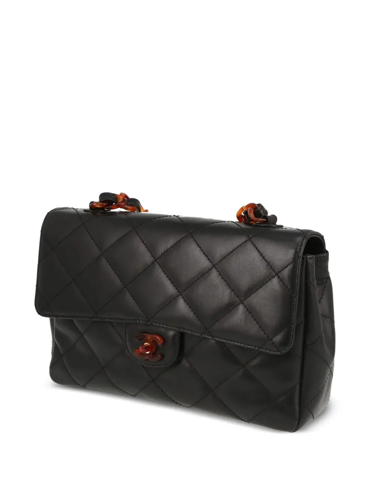 CHANEL ビンテージ 1990年代 ミディアム クラシック フラップ ショルダーバッグ - ブラック - 画像3