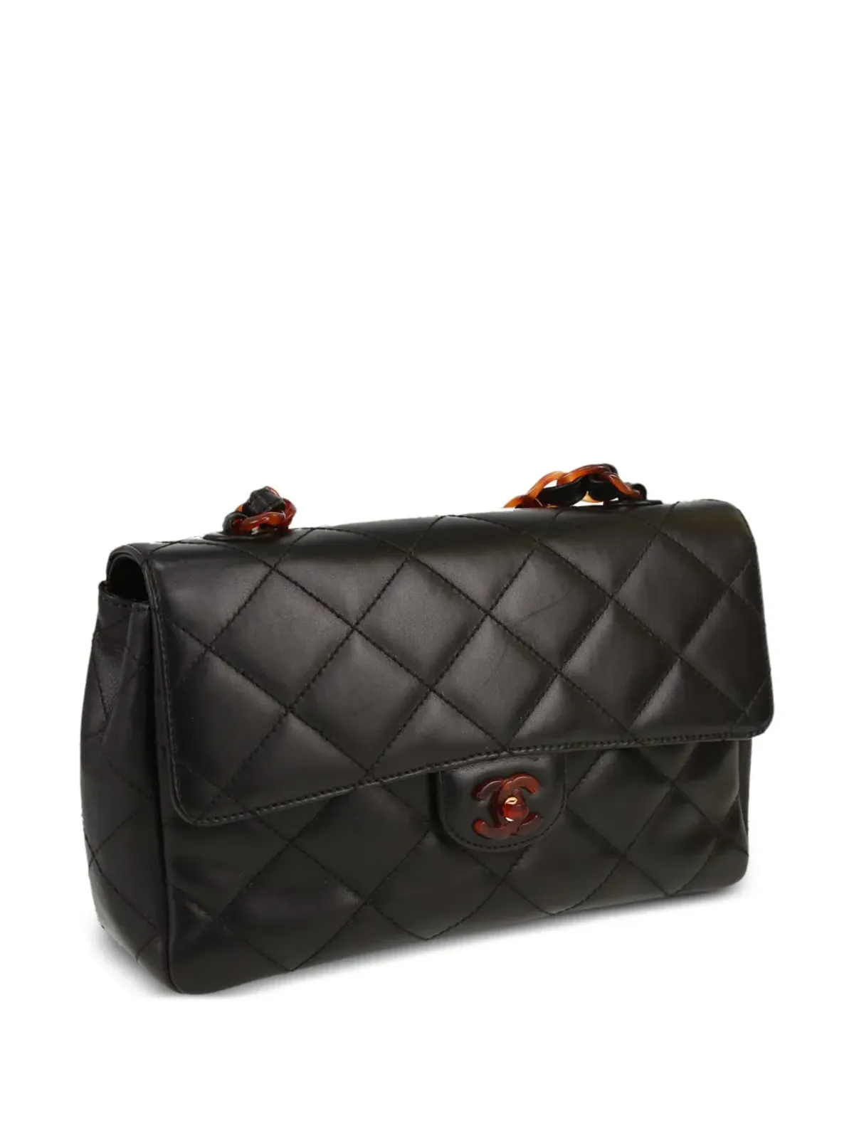CHANEL ビンテージ 1990年代 ミディアム クラシック フラップ ショルダーバッグ - ブラック - 画像4
