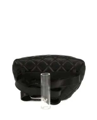 CHANEL ビンテージ ダイヤモンドキルティング レザー ベルトバッグ - ブラック - サムネイル2