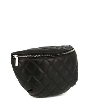 CHANEL ビンテージ ダイヤモンドキルティング レザー ベルトバッグ - ブラック - サムネイル3