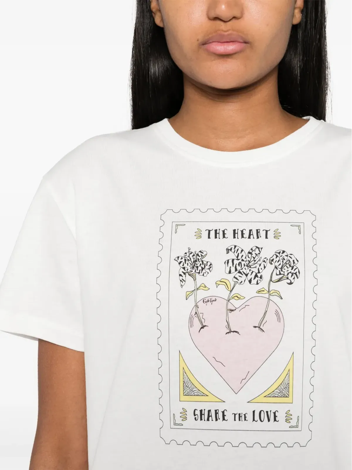 TWINSET イラストプリントコットンTシャツ - 画像5