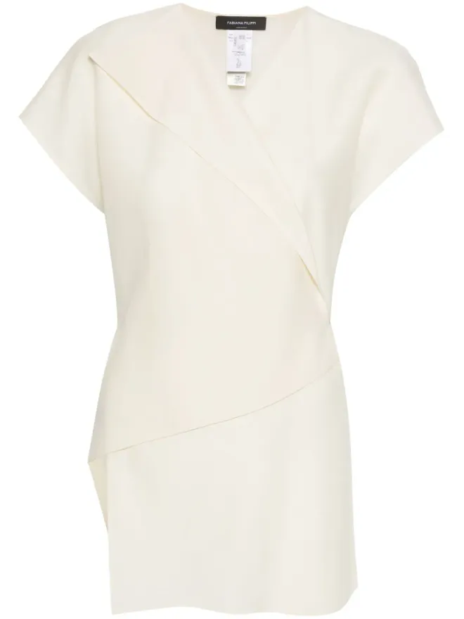 Fabiana Filippi Fabiana Filippi Vネック ラップ ブラウスの商品画像