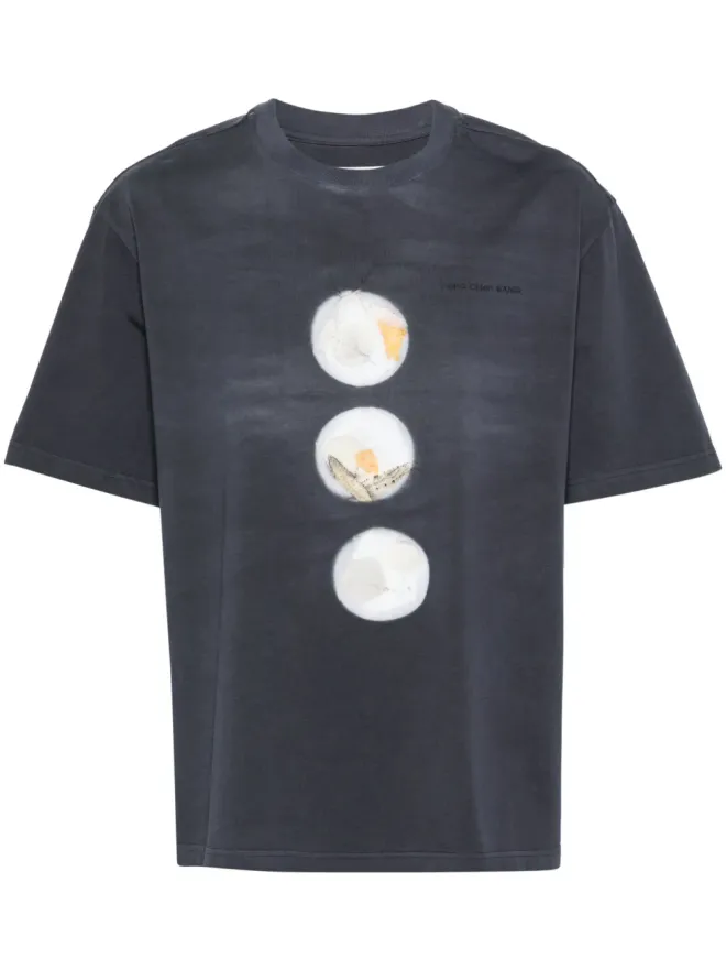 Feng Chen Wang Feng Chen Wang 写真プリント コットン Tシャツ - グレーの商品画像