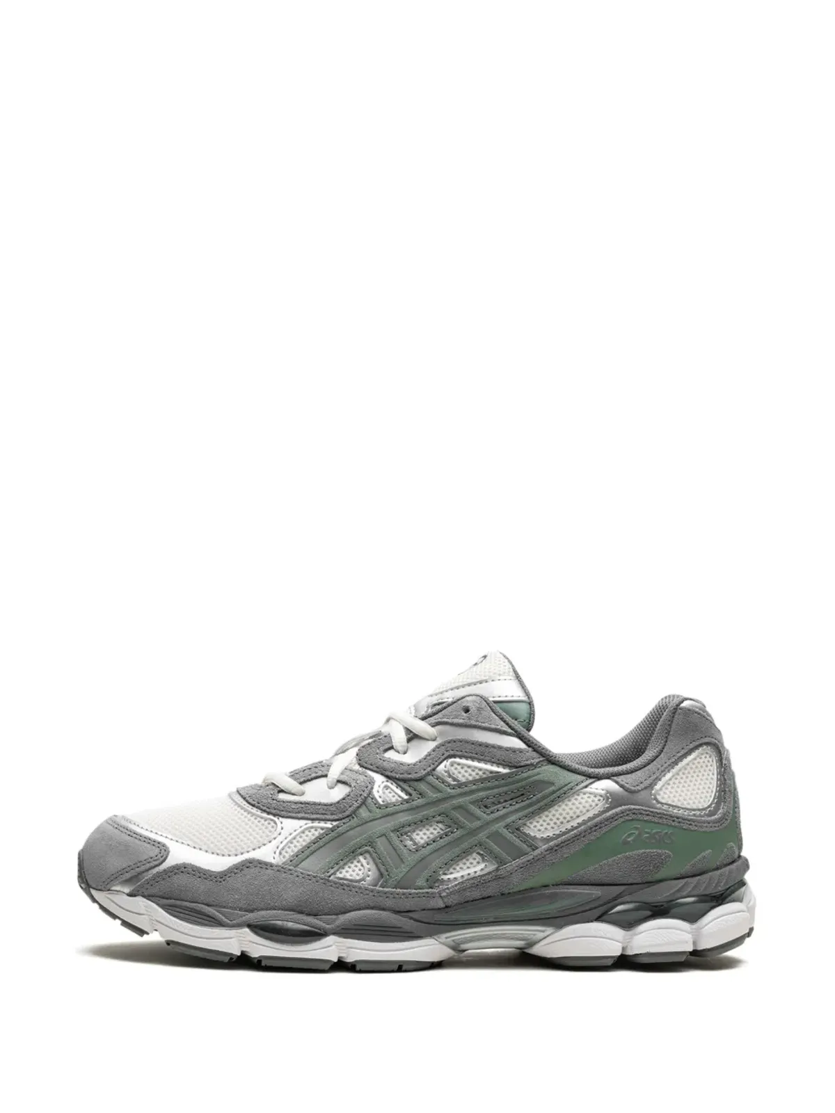 ASICS GEL-NYC クリーム色とスティールグレーのスニーカー - 画像5