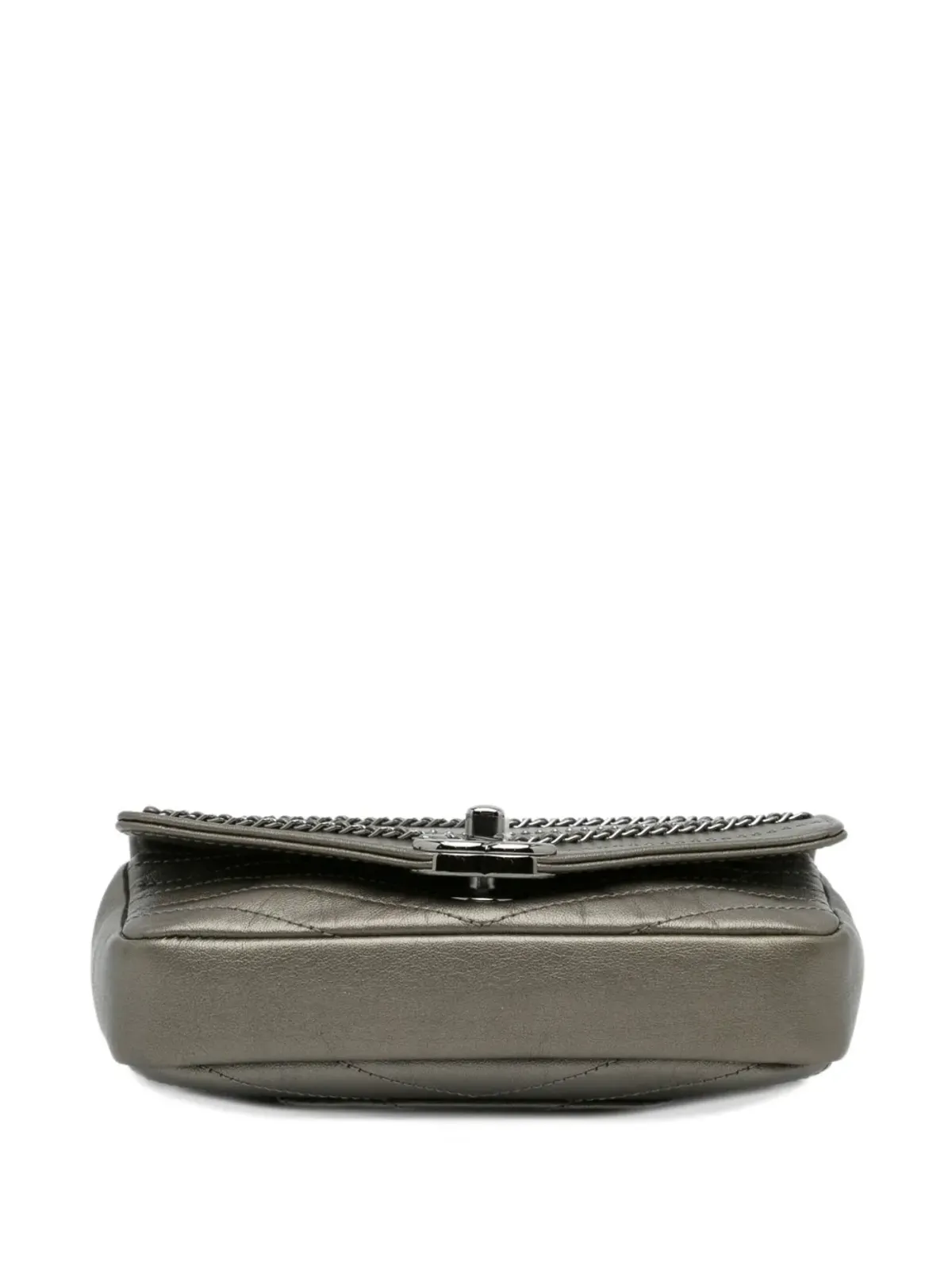 CHANEL Pre-Owned 2018-2019 小型 Data Center Envelope クロスボディバッグ - ゴールド - 画像4