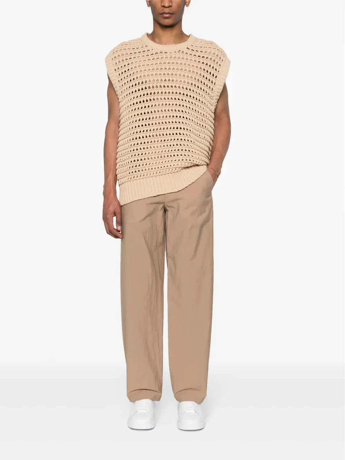 A.P.C. 皺加工のテーパードパンツ - ニュートラルカラー - 画像2
