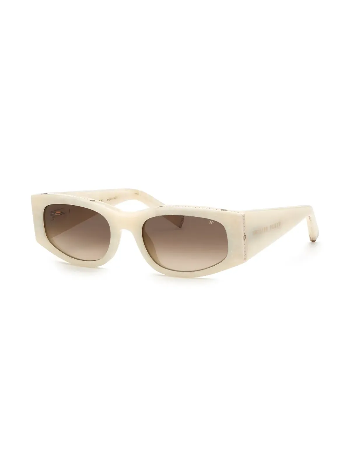 Philipp Plein Eyewear round-frame crystal-embellished sunglasses - Neutrals - 画像2