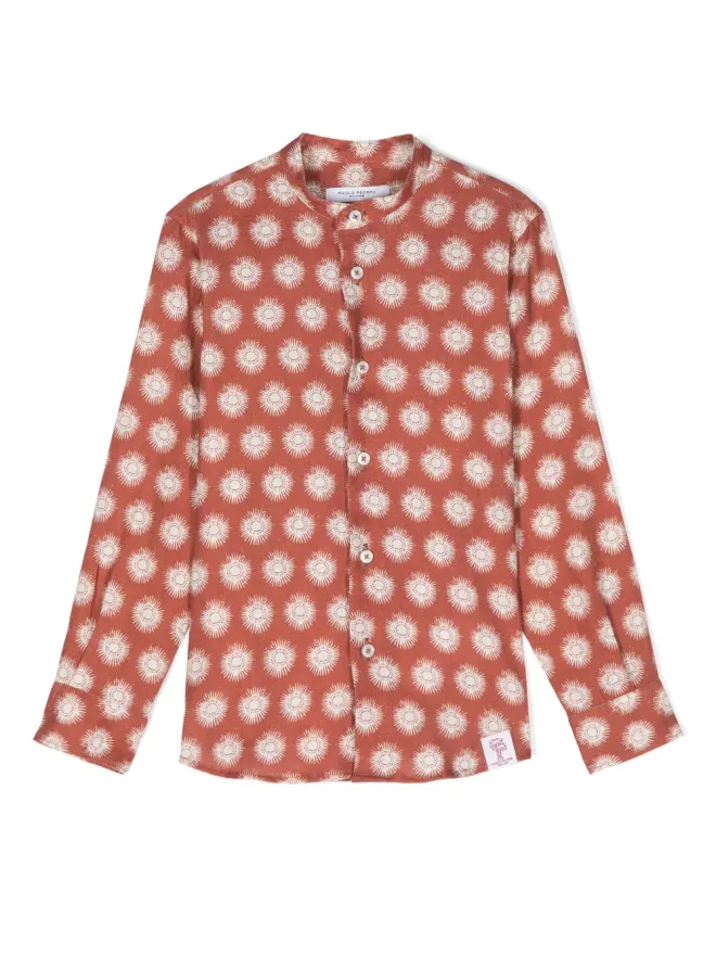 Paolo Pecora Kids Paolo Pecora Kids アブストラクトプリントシャツの商品画像