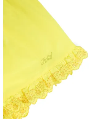 Philosophy Di Lorenzo Serafini Kids ブロderie anglaise-トリムショーツ - Yellow - サムネイル3