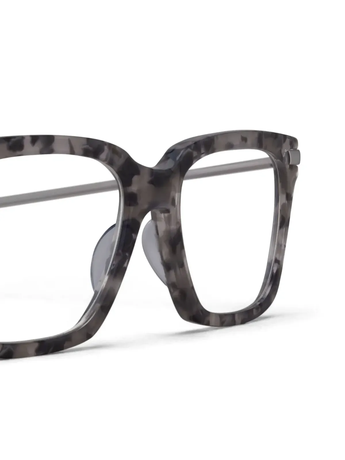Thom Browne Eyewear マーブル柄スクエアフレーム眼鏡 - 画像2