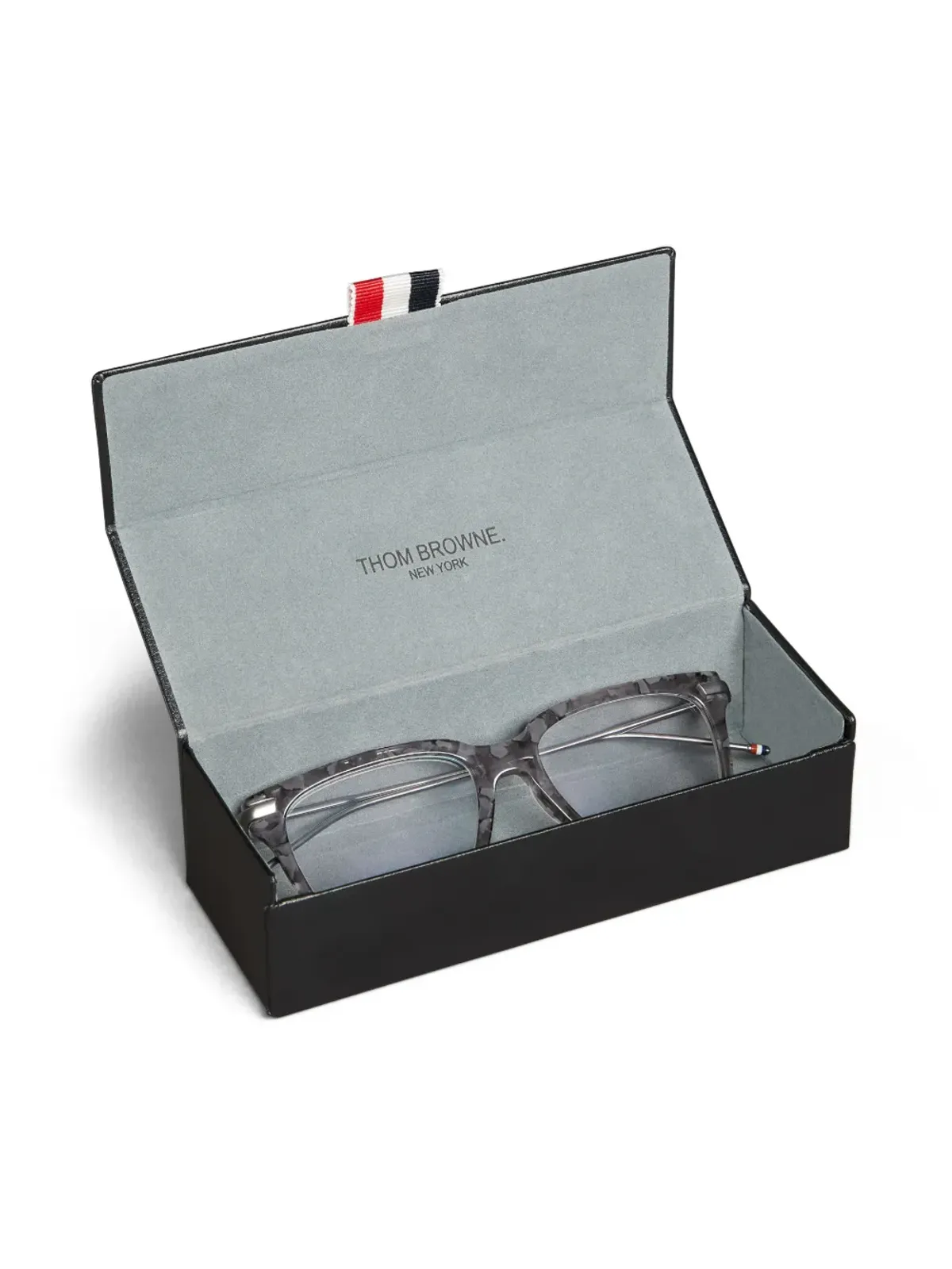 Thom Browne Eyewear マーブル柄スクエアフレーム眼鏡 - 画像3