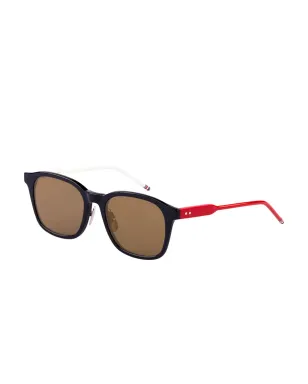 Thom Browne Eyewear 幾何学的フレームのサングラス - ブラック - サムネイル2