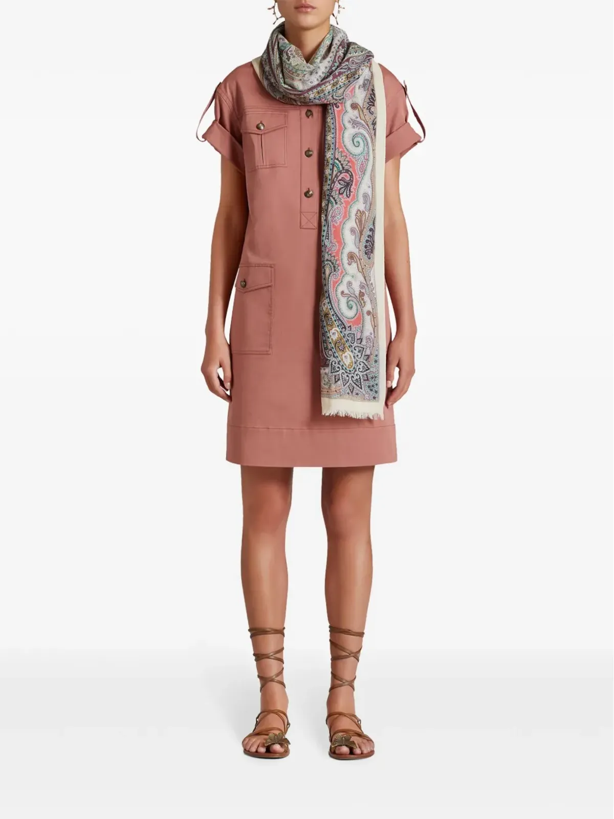 ETRO ペイズリー柄カシミアスカーフ - ニュートラルカラー - 画像2