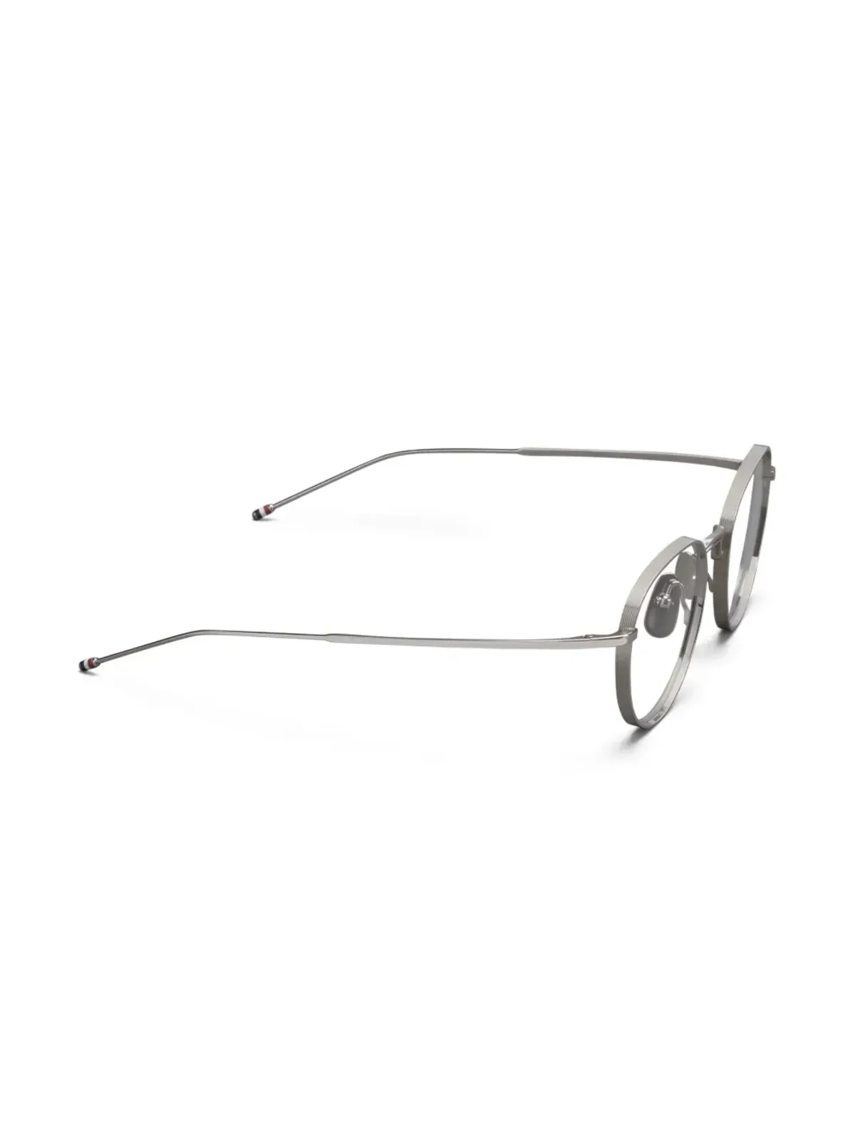 Thom Browne Eyewear ラウンドフレームのチタンメガネ - シルバー - 画像2