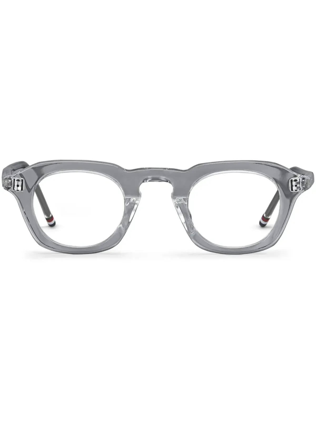 Thom Browne Eyewear スクエアフレーム透明メガネ - 画像1