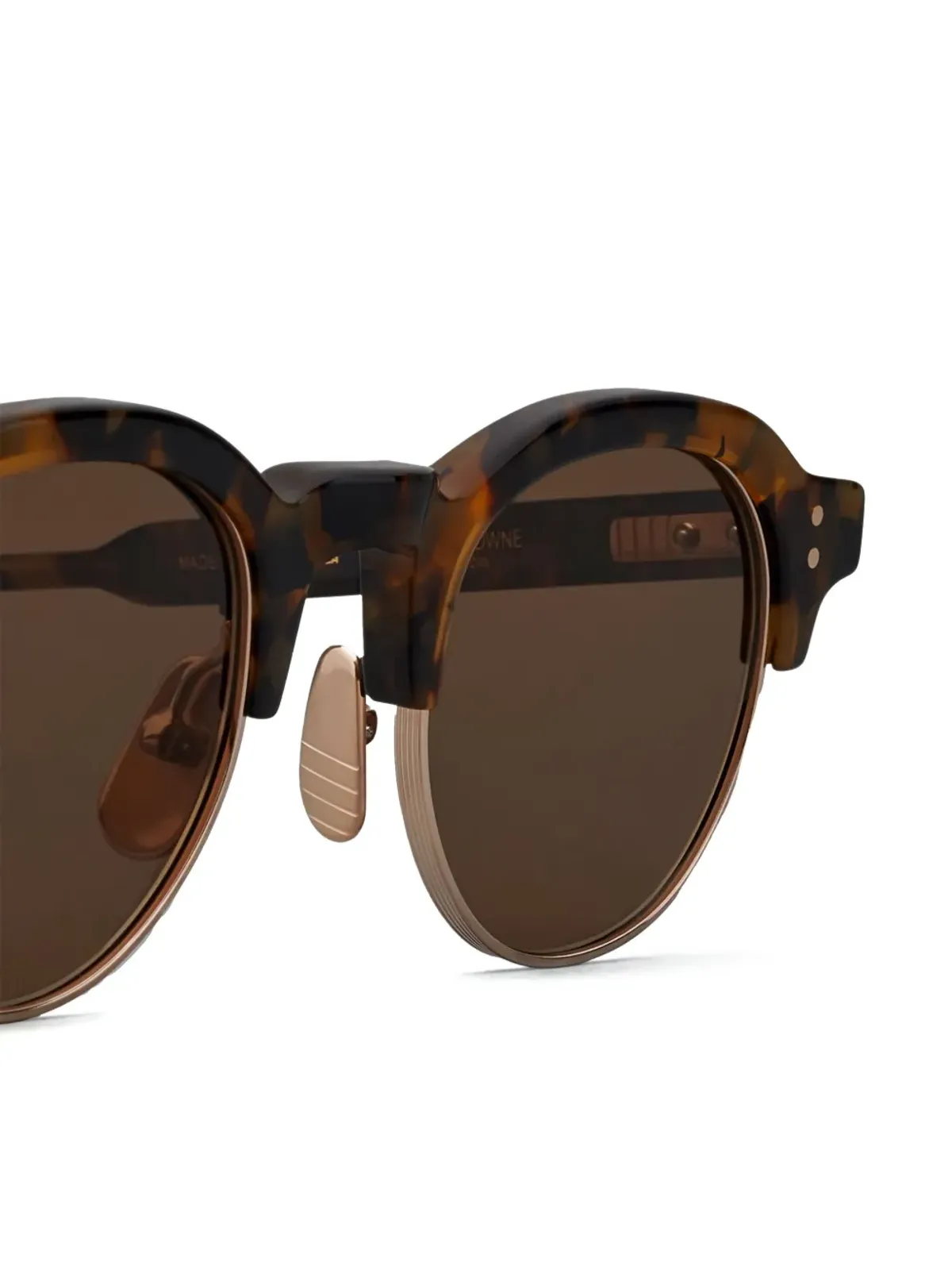 Thom Browne Eyewear べっ甲風オーバルフレームサングラス - 画像3