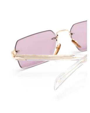 Eyewear by David Beckham DB 7109/S ジオメトリックフレーム サングラス - ゴールド - サムネイル3