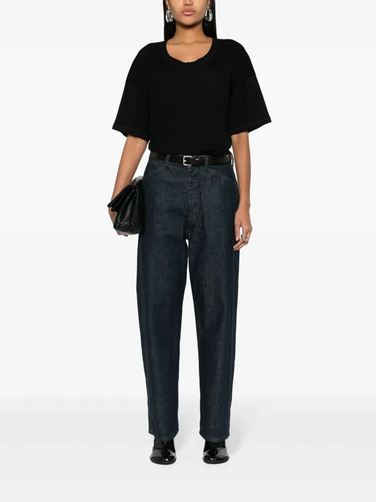 LEMAIRE ドロップショルダー コットン Tシャツ - 画像2