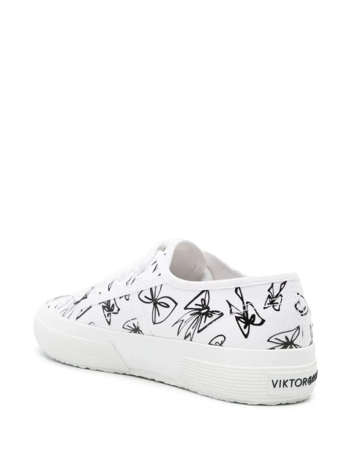 Viktor & Rolf x Superga ボウプリント キャンバススニーカー - 画像3