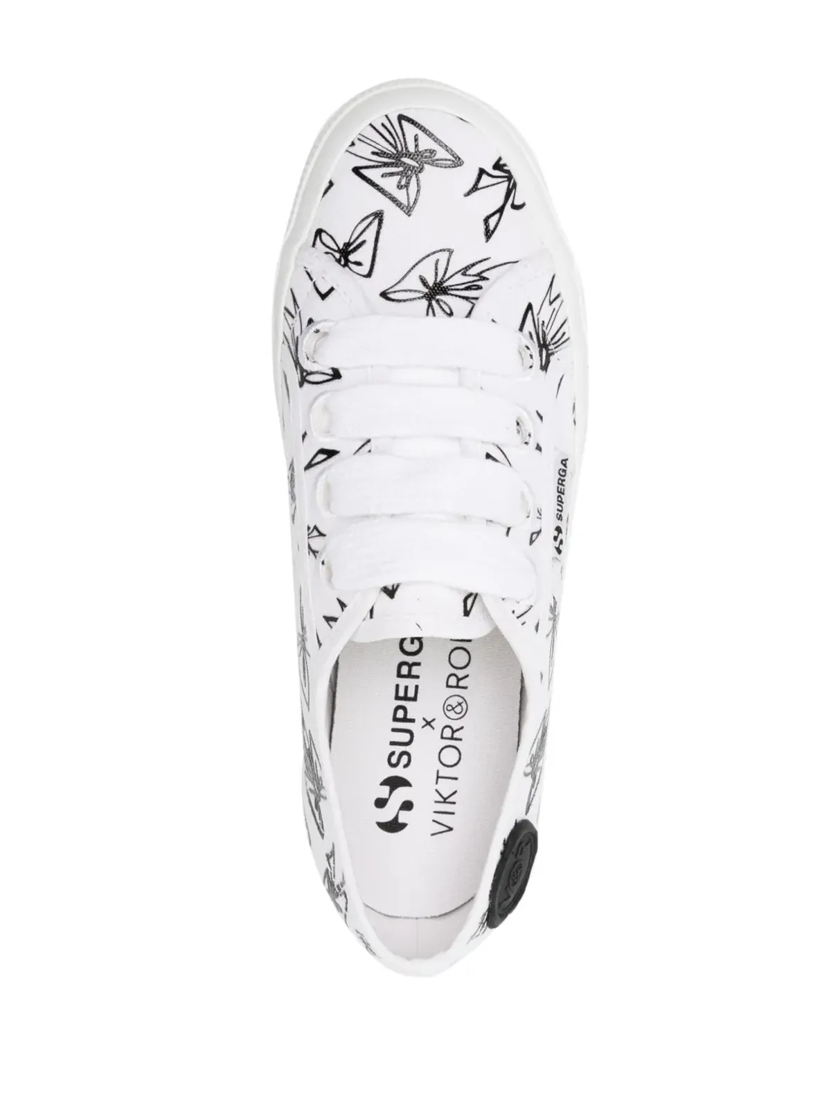 Viktor & Rolf x Superga ボウプリント キャンバススニーカー - 画像4