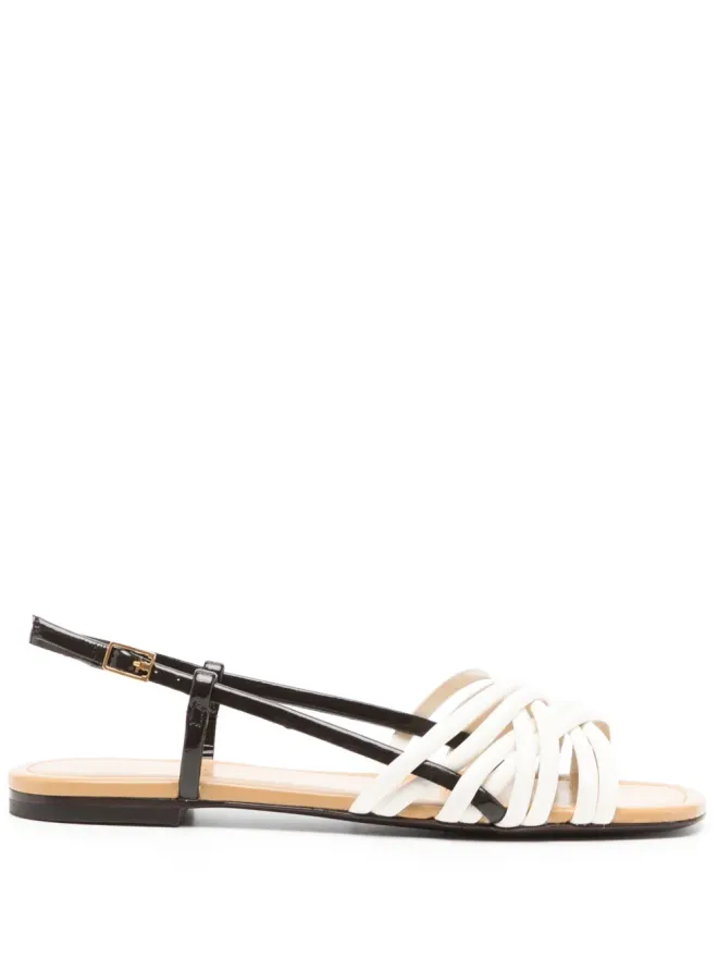 Tory Burch Tory Burch レザー スリングバックサンダル - ニュートラルカラーの商品画像