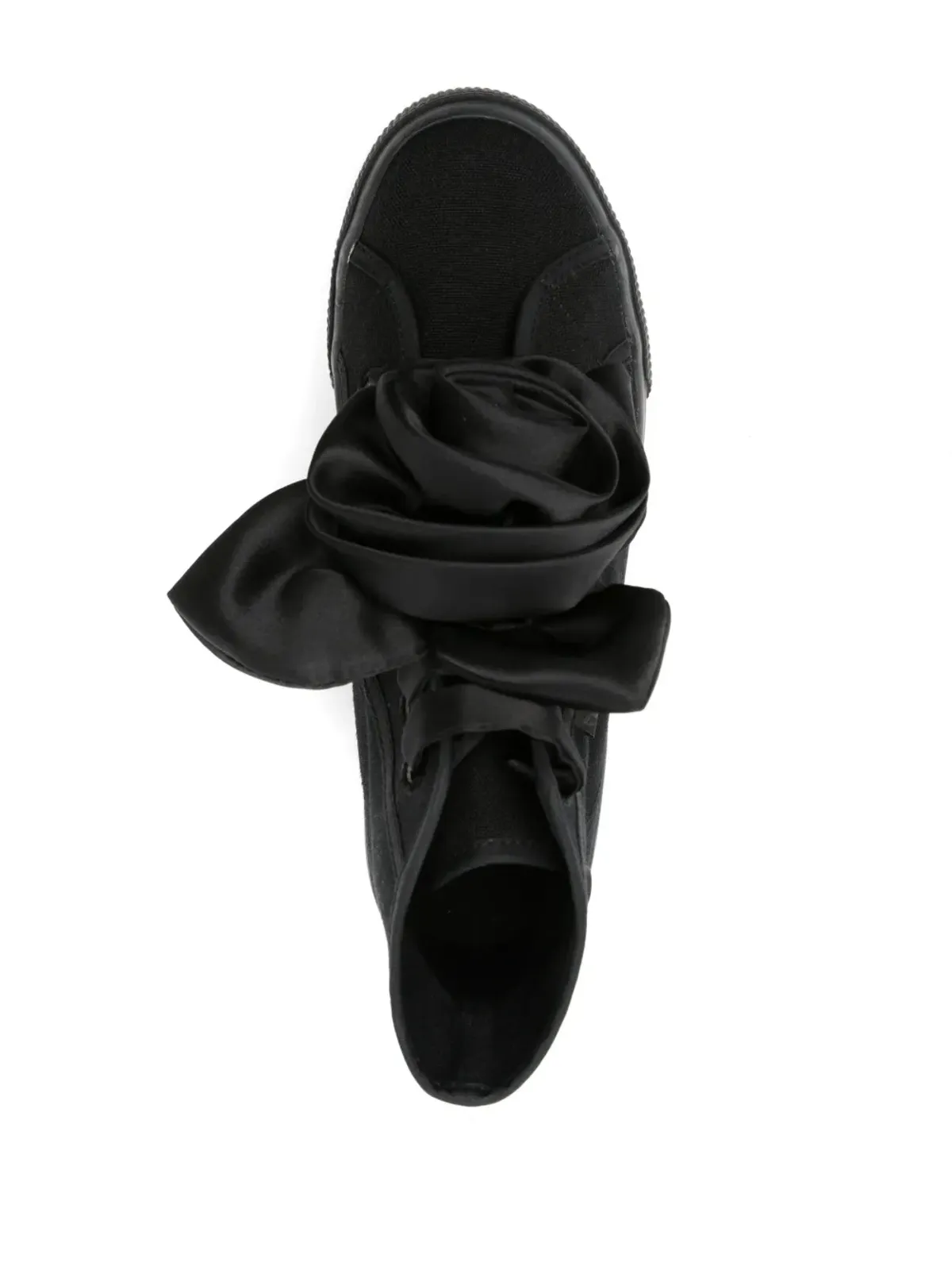 Viktor &amp; Rolf x Superga satin-rose high-top sneakers - Black - 画像4