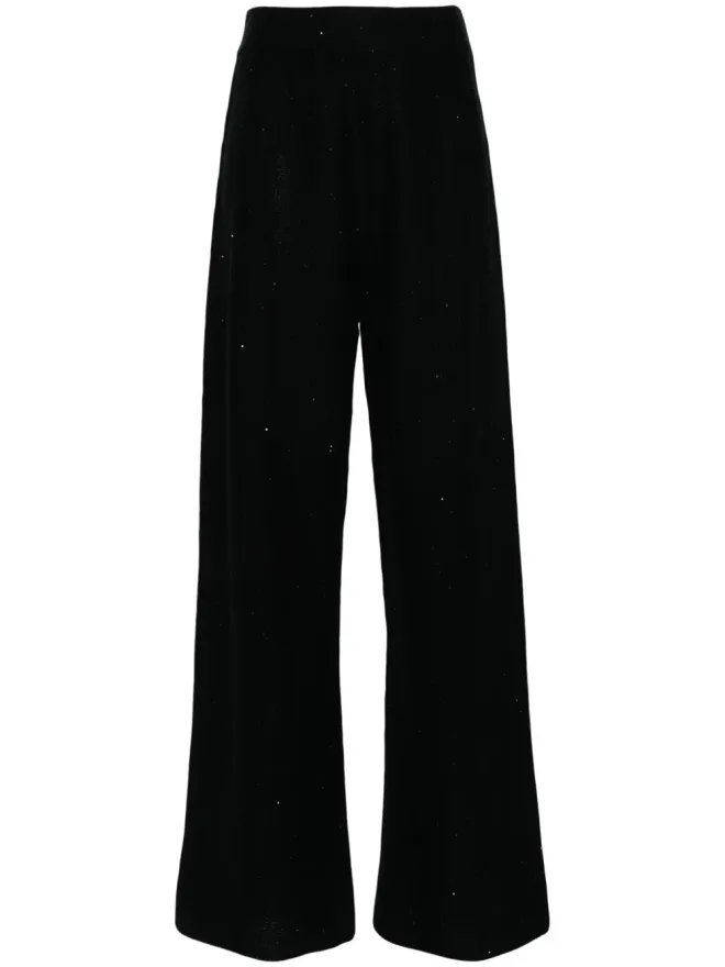 Fabiana Filippi Fabiana Filippi スパンコール付きワイドレッグパンツ（ブラック）の商品画像