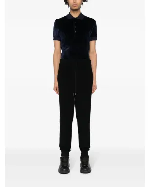 TOM FORD ストレートレッグ コットン トラックパンツ ブラック - サムネイル2