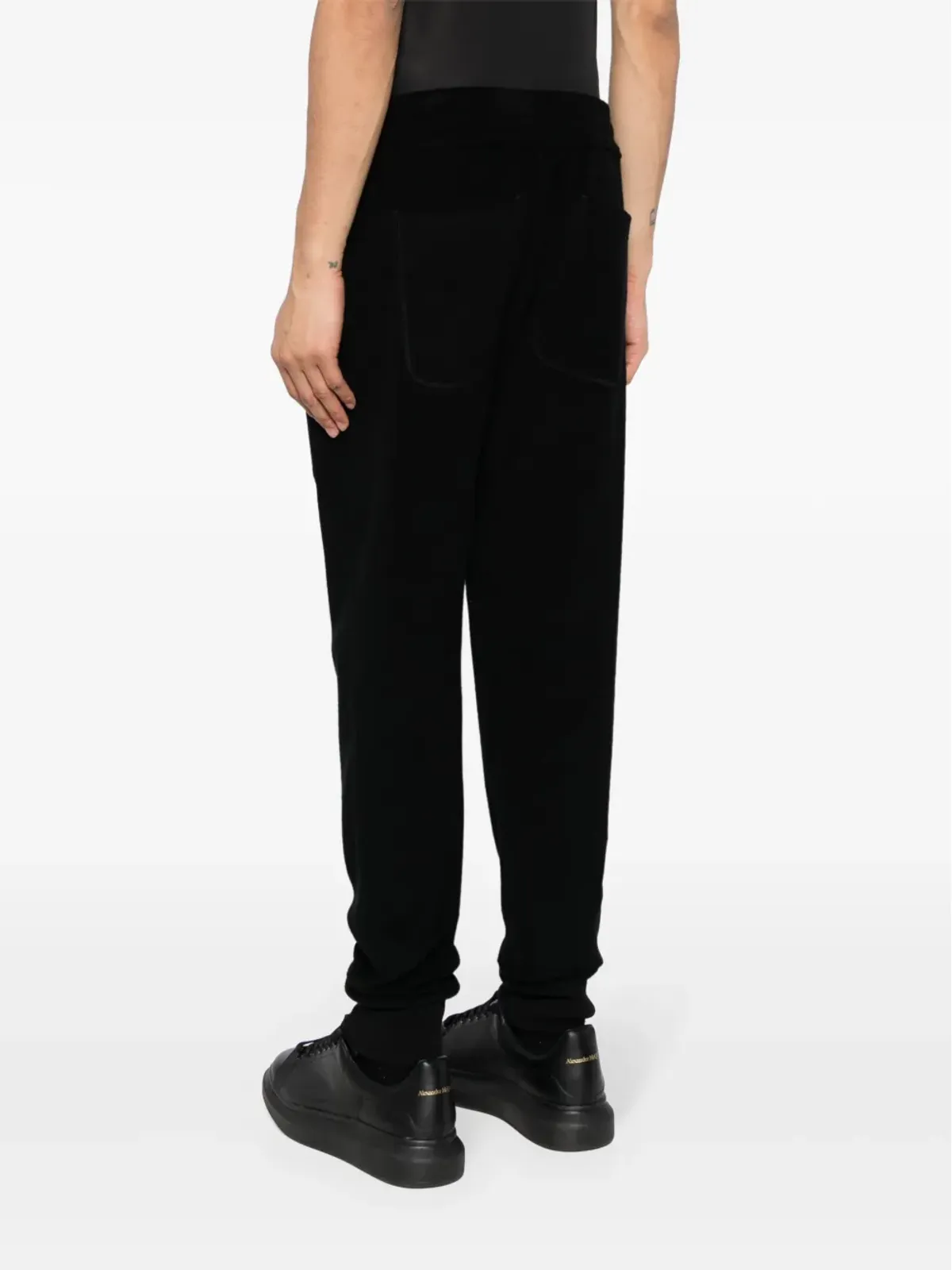 TOM FORD ストレートレッグ コットン トラックパンツ ブラック - 画像4