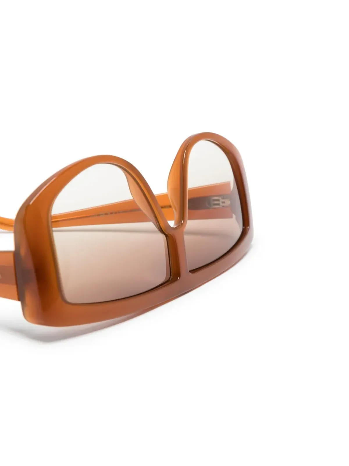 Victoria Beckham Eyewear Visor pilot-frame sunglasses - Brown - 画像3