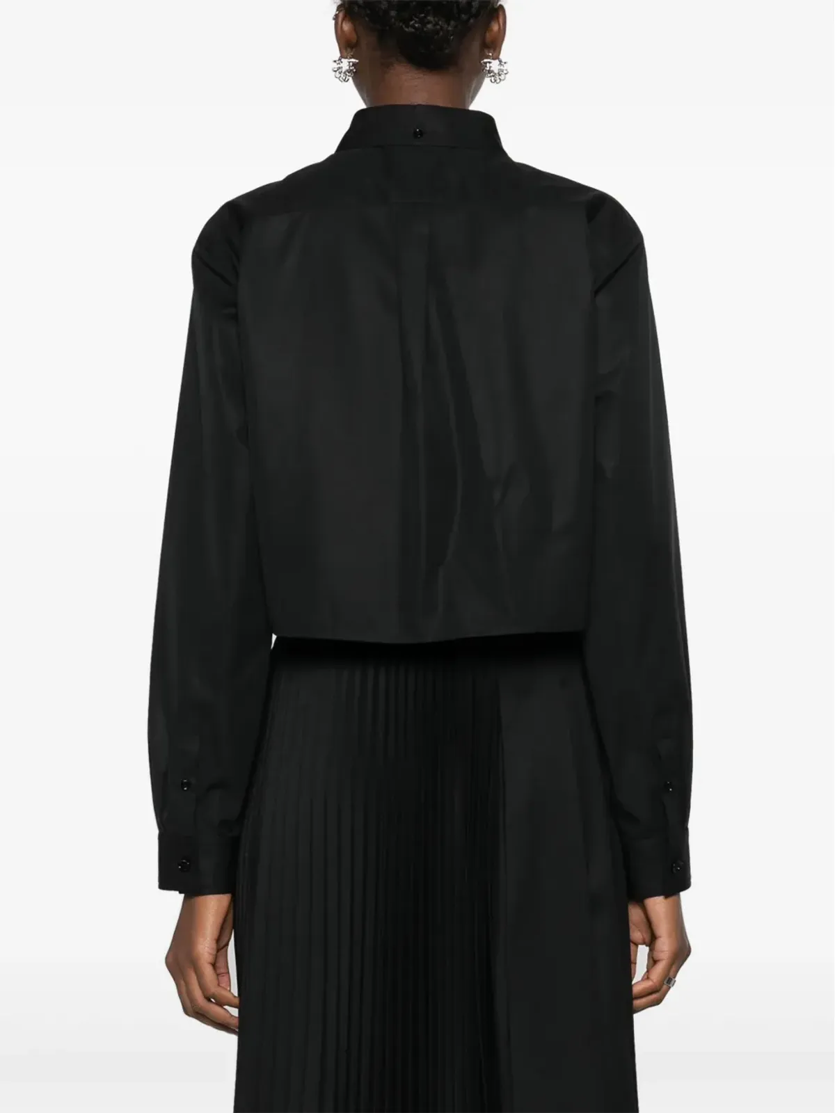 Givenchy 4Gプレート クロップドシャツ - ブラック - 画像4