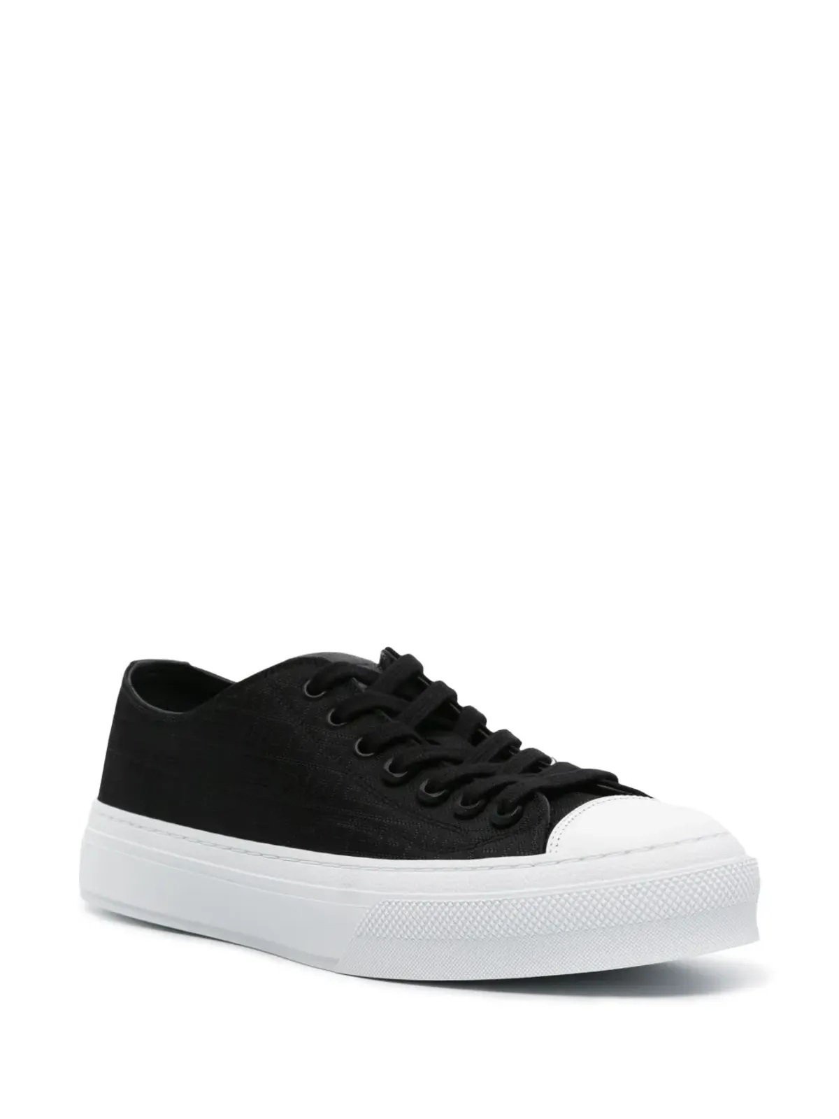 Givenchy City Low ロゴジャカードスニーカー - ブラック - 画像2
