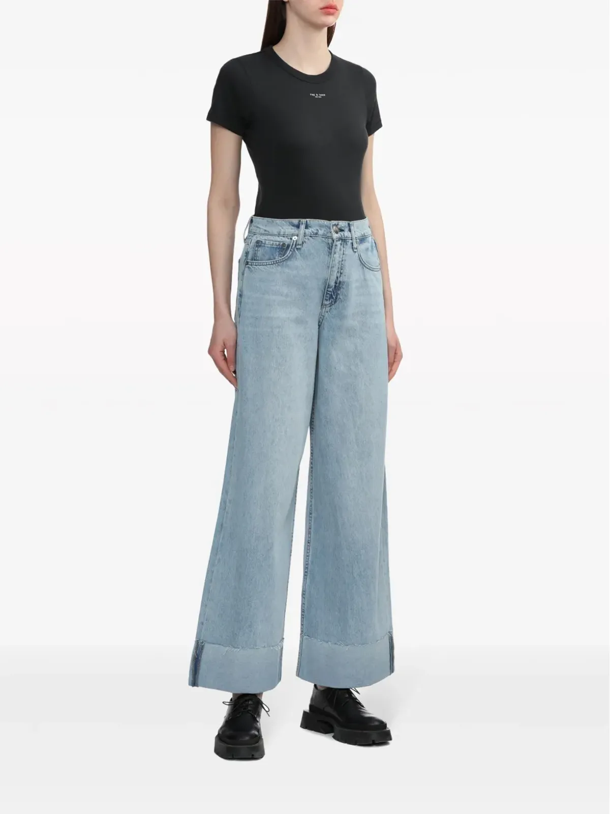 rag & bone ソフィー ハイライズ ワイドレッグ ジーンズ - 画像2