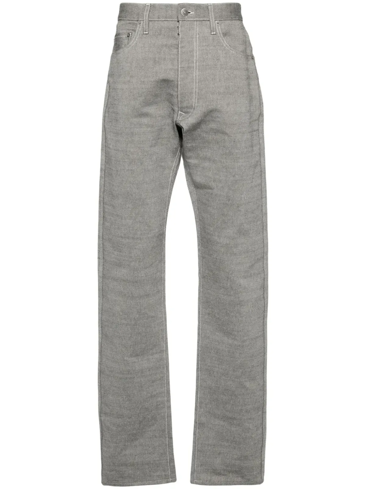 Maison Margiela フォーステッチ ロゴ テーパード ジーンズ - 画像1