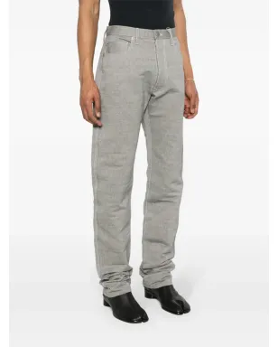 Maison Margiela フォーステッチ ロゴ テーパード ジーンズ - サムネイル3