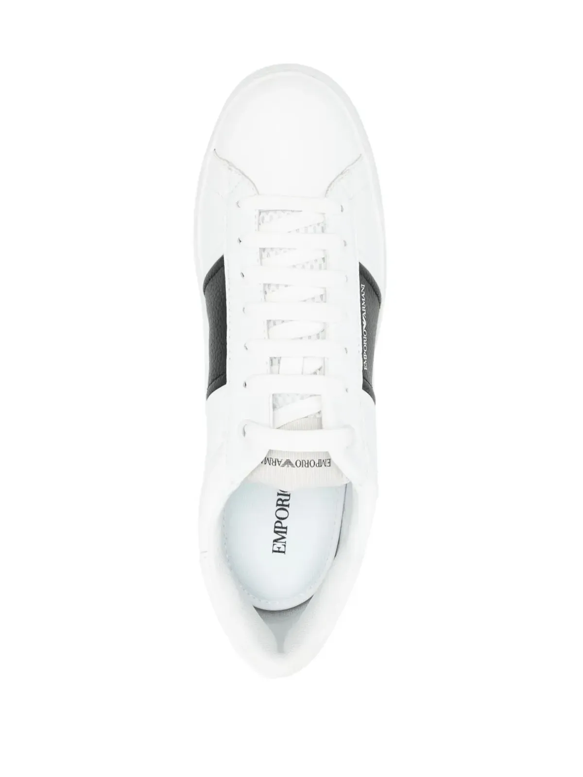 Emporio Armani ロゴプリント レザー スニーカー - 画像4