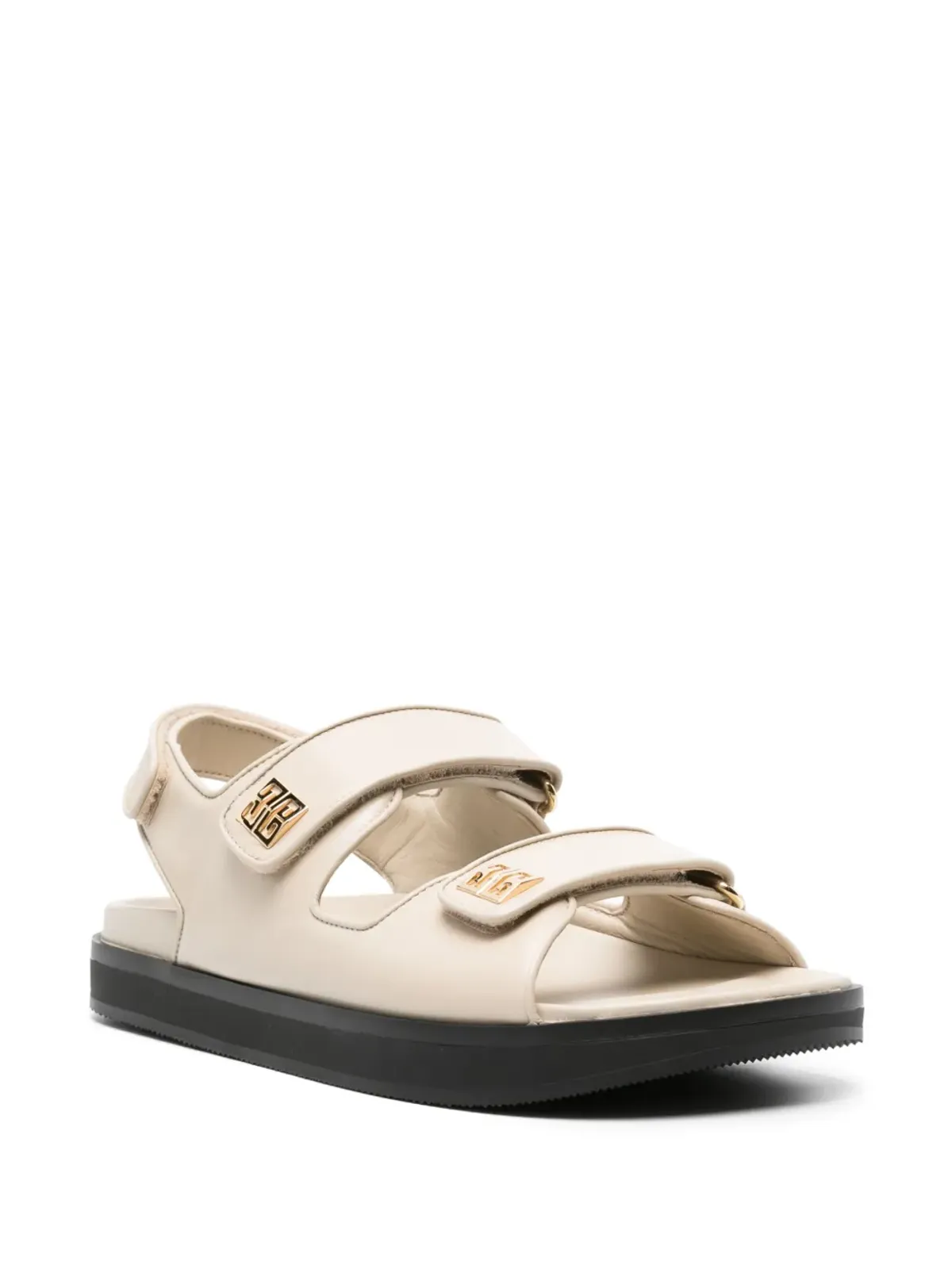 Givenchy 4Gプレート レザーサンダル - ニュートラルカラー - 画像2