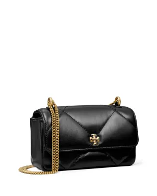 Tory Burch ミニ キラ ダイヤモンドキルティング フラップバッグ ブラック - サムネイル3